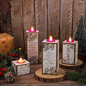 Amazon.co.jp : 8個 アドベントピラークリスマスキャンドルホルダーと Amazon.co.jp : 8個 アドベントピラークリスマスキャンドルホルダーと